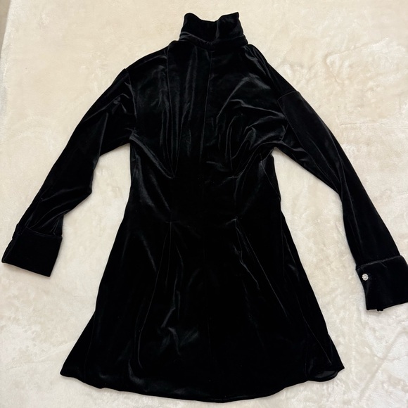 Zara Black Velvet Suit Dress Small - Picture 3 of 5